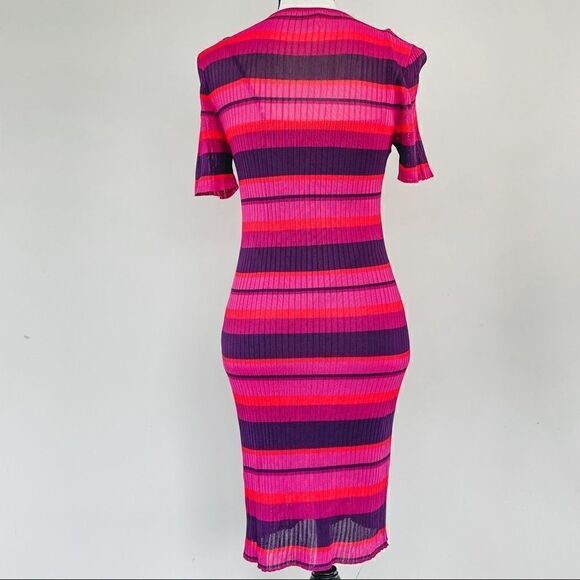 Trina Turk Striped Short Sleeve Dress - Picture 5 of 10